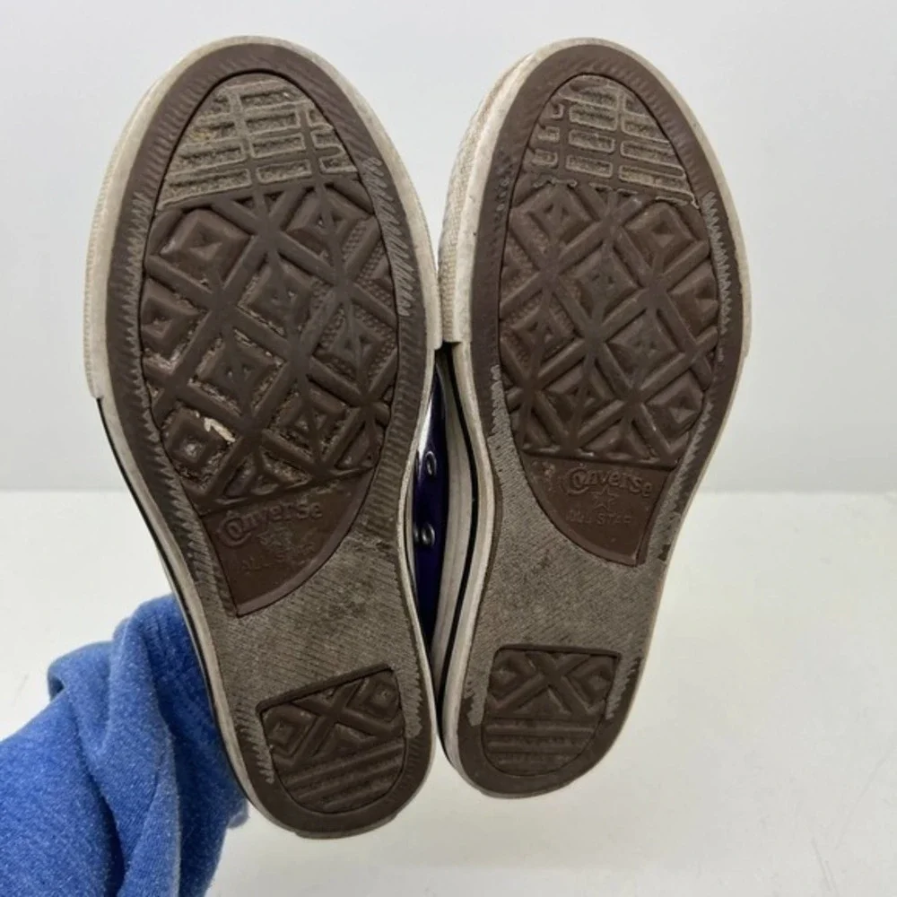 Converse All Star Purple Canvas Low Top lace up canvas Sneakers 337837f Youth 2
